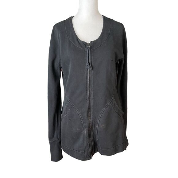 Prairie Underground Jackets & Blazers - Prairie Underground Small Jacket Full Zip Organic Cotton Sweatshirt Black